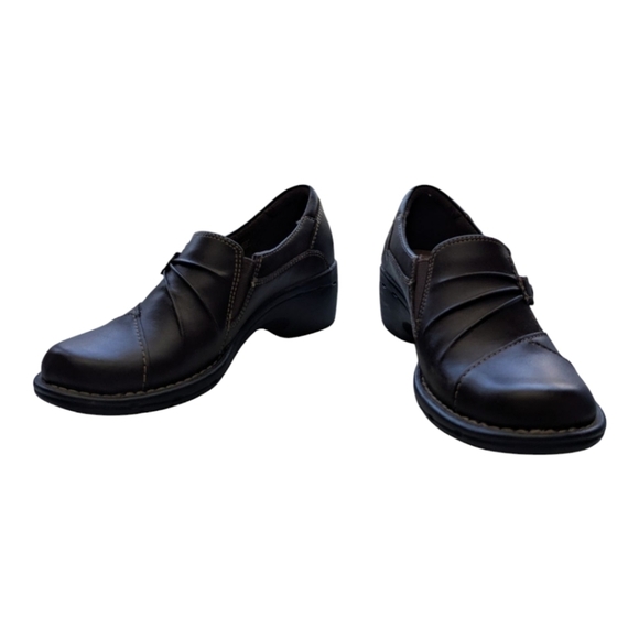 Earth Spirit Shoes - Earth Spirit Gelron 2000 Brown Leather Loafer Slip On Shoe 6 Memory Foam Sole